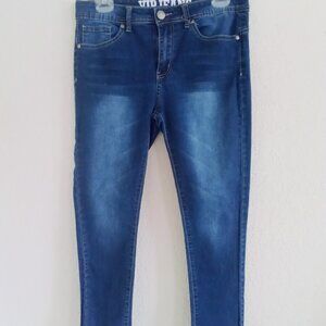 VIP JEANS SKINNY LEG STRETCH ZIP/ BUTTON MID RISE SIZE